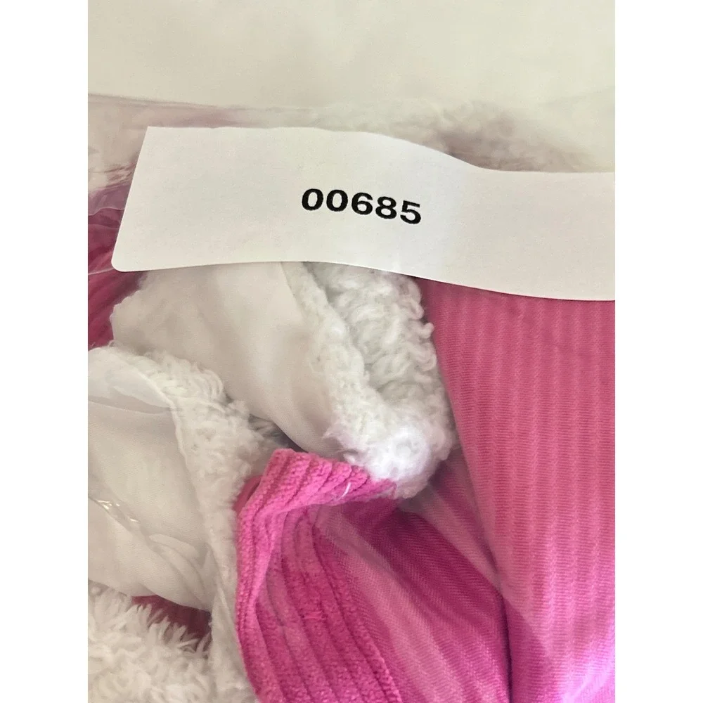 SHEIN Kids Pink Corduroy Sherpa Trim Jacket Pants Set Size 6Y‎